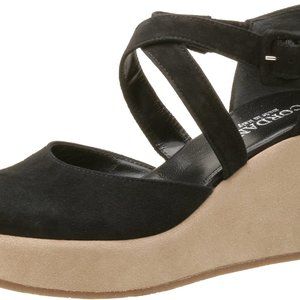 CORDANI "DALLACE" BLACK SUEDE WEDGE (SIZE 39)